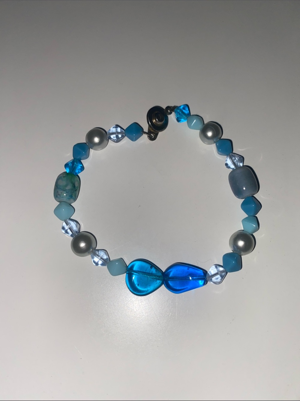 Blue Mixed Bead Bracelet